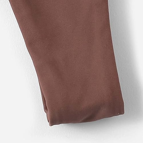 Miniatura 4 de Bikinis para mujer, traje de baño de dos piezas, cintura alta, retro, vintage, traje de baño con parte inferior de tanga, 2407-NOPDH-café-6