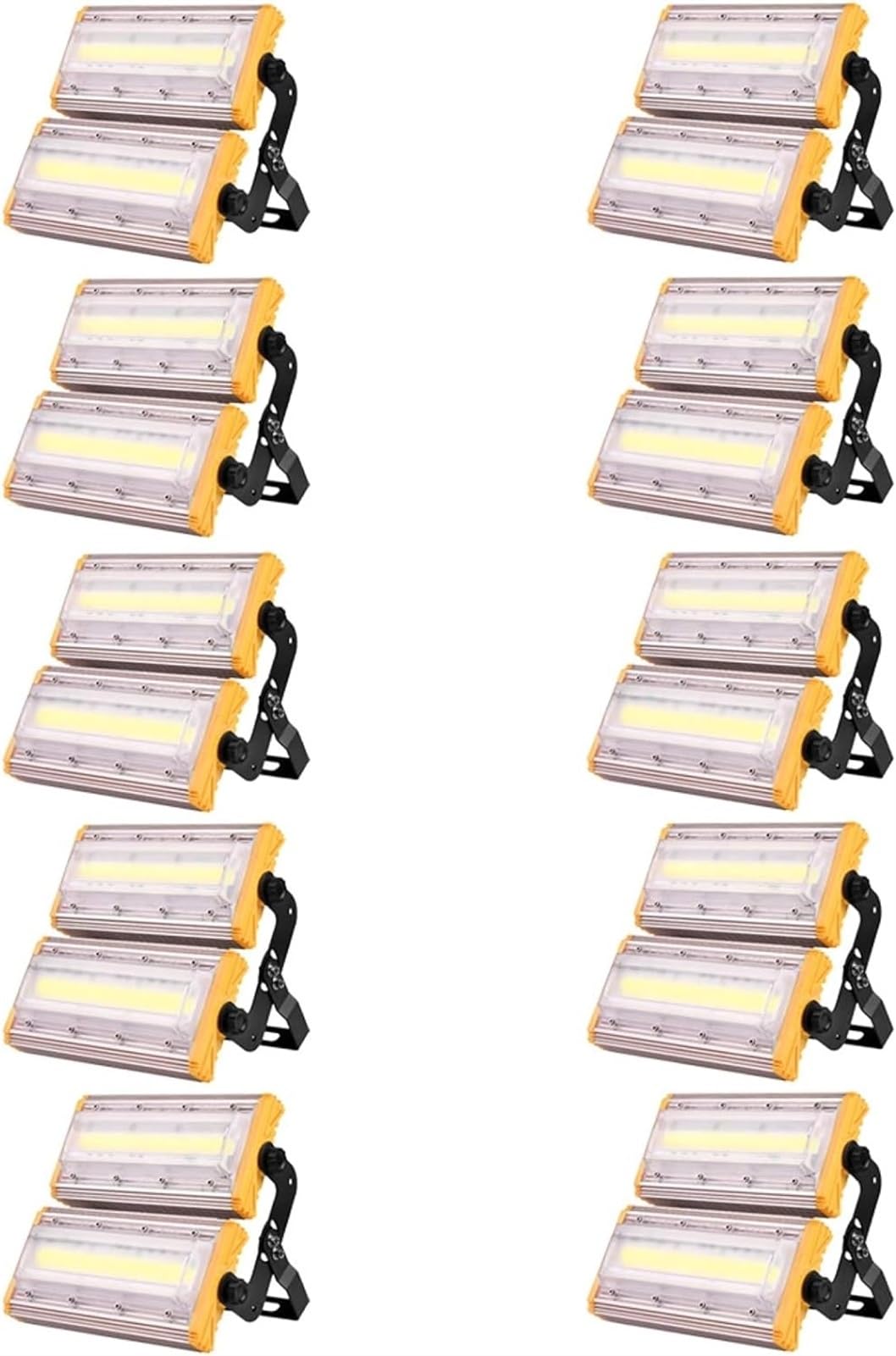 100W Led Floodlights Ip65 Waterproof Outdoor Security Lamp, 10000Lm Su,10 Pack