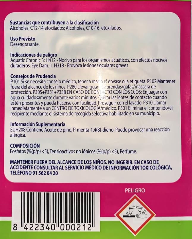 Quitagrasas Concentrado para todas las superficies 5L incluye pulverizador y paño microfibra 2