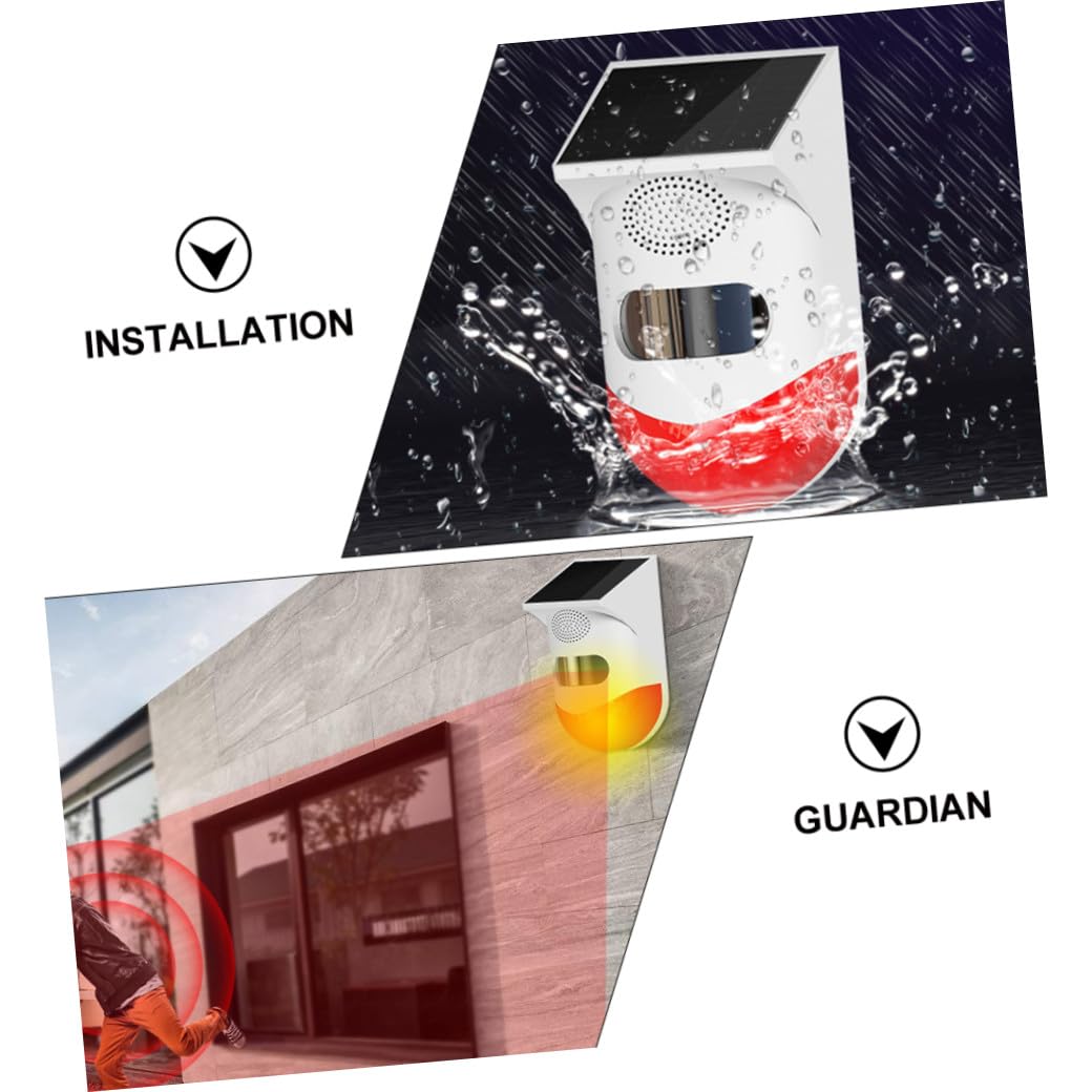 Rilevatore Infrarossi Esterno Ip67 Rosso in Abs Allarme | Segnale Sonoro e Luminoso, Tecnologia al Silicio, per Impianto Allarme Casa