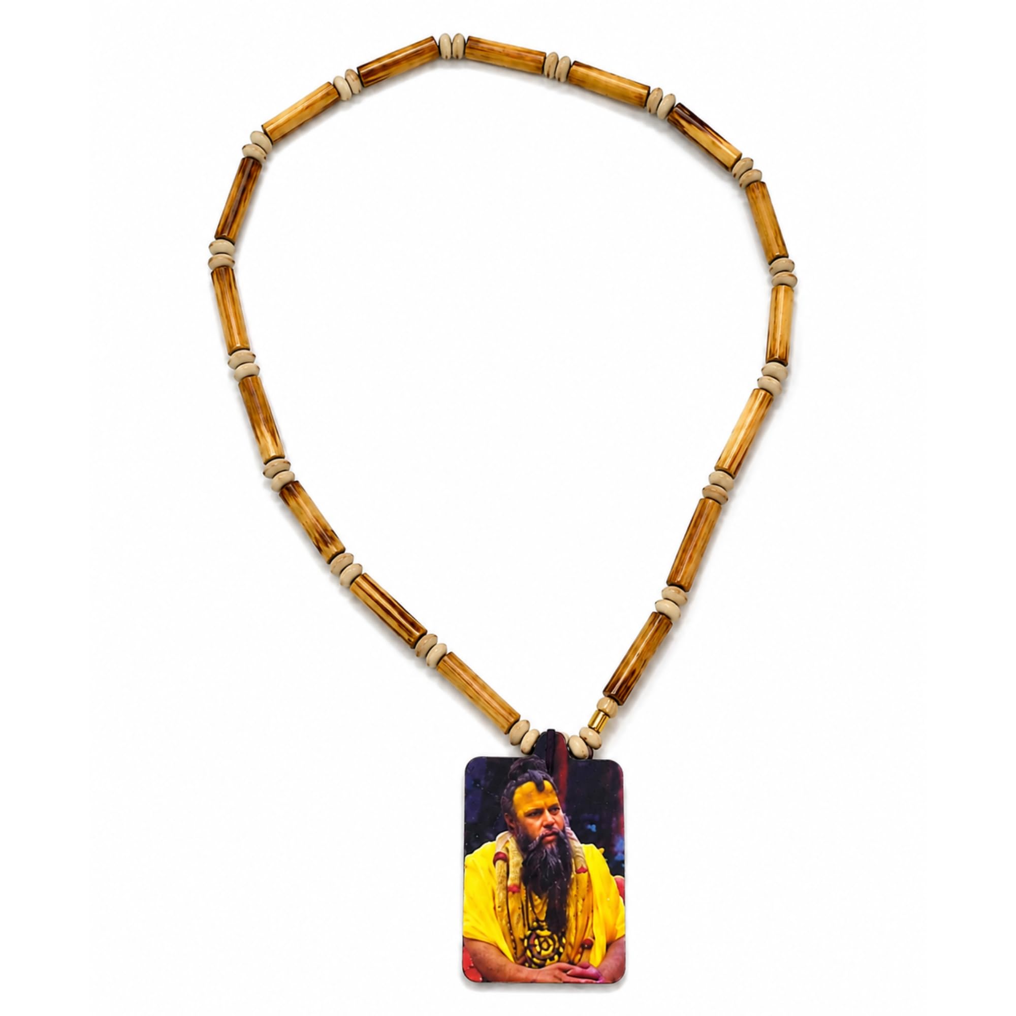 Tulsi Kanthi Mala with Premanand Ji Maharaj Photo | Hand Strung Silk Thread, Vaishnav Tulsi Wood Beads, For Men & Women, Radha Krishna Necklace, Wooden Pendant-picture-13