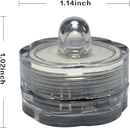Miniatura 8 de Wellgium Luces LED sumergibles, impermeables, para bodas, velas de té LED subacuáticas, para centros de mesa, fiesta, Navidad, juego de 24, color