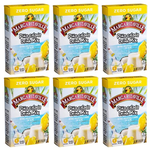 Piña Colada Drink Mix Bundle. Includes Six Boxes of Margaritaville Pina
