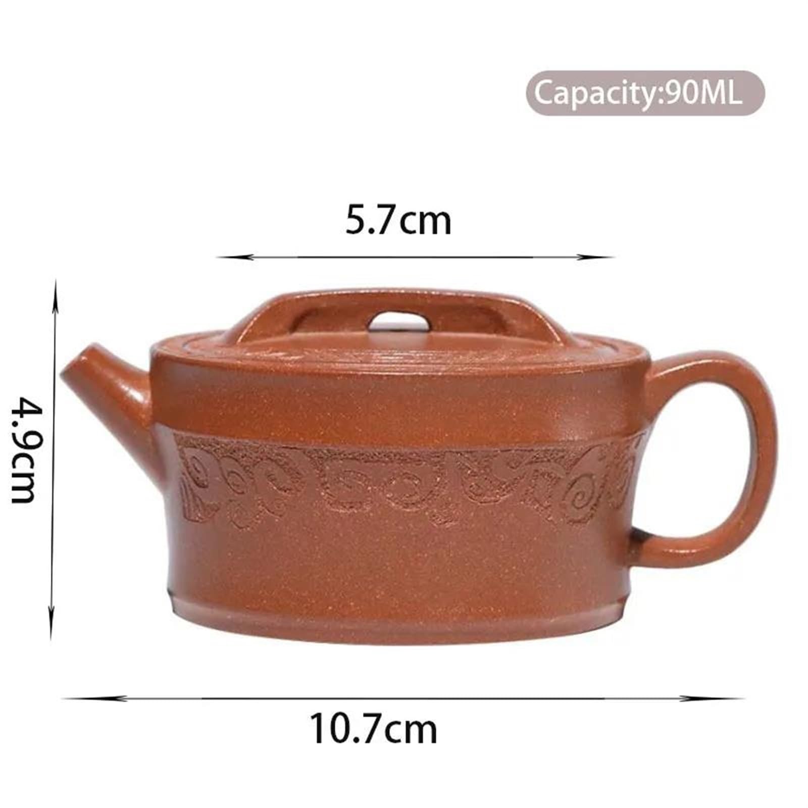 Teteras Tetera Hecha A Mano Pequeña Capacidad Tetera Belleza Mineral Crudo Juego Té Zisha Teteras Chinas Yixing Arcilla Púrpura 90ml Juego De Tetera Y Taza De Navidad