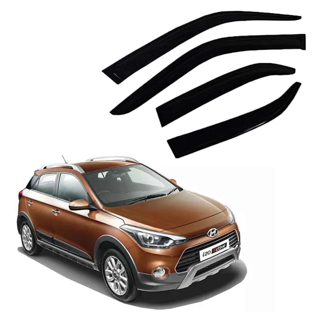 Premium Non-Breakable Car Window Door Visor/Rain Guard/Wind Deflector Compatible for (Hyundai I-20 (Old Model))