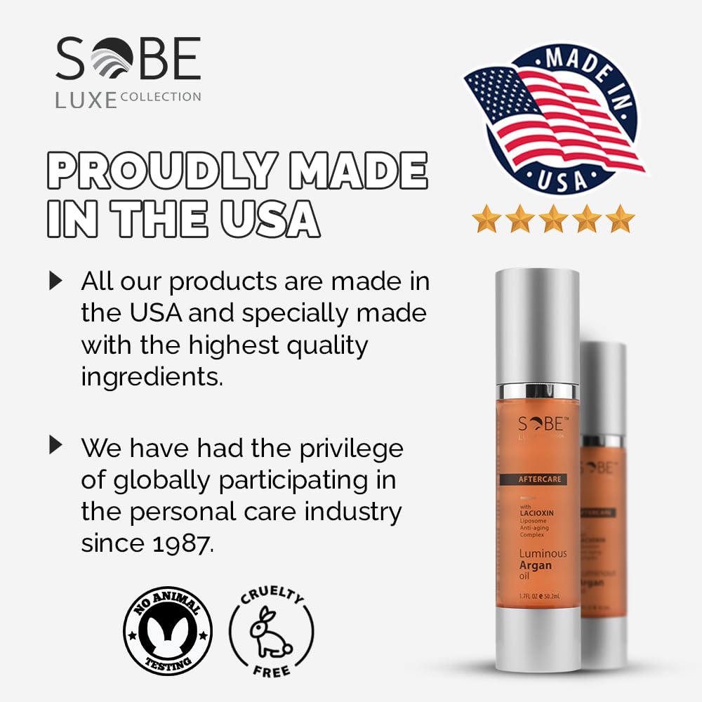SOBE LUXE - Moroccan Argan Oil for Hair, 1.7 Oz - Anti Frizz Serum, Moisturizer Treatment for Dry and Damaged Hair, Provides Brilliant Shine and Protection, Hydrate and Seal Cuticles - Image 6