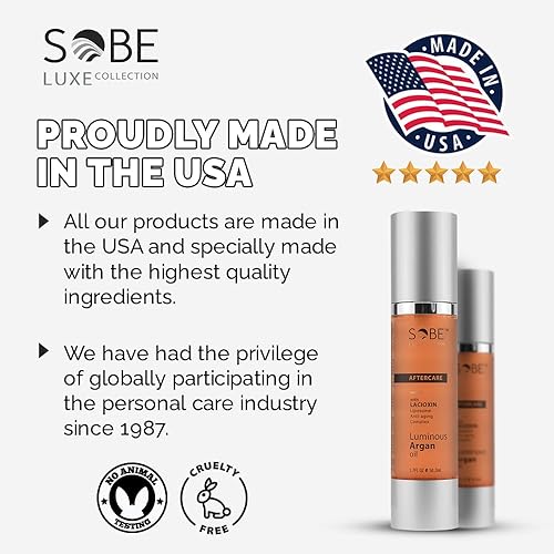 Miniatura 6 de SOBE LUXE - Aceite de argán marroquí para cabello, 1.7 onzas, suero antiencrespamiento, tratamiento hidratante para cabello seco y dañado,