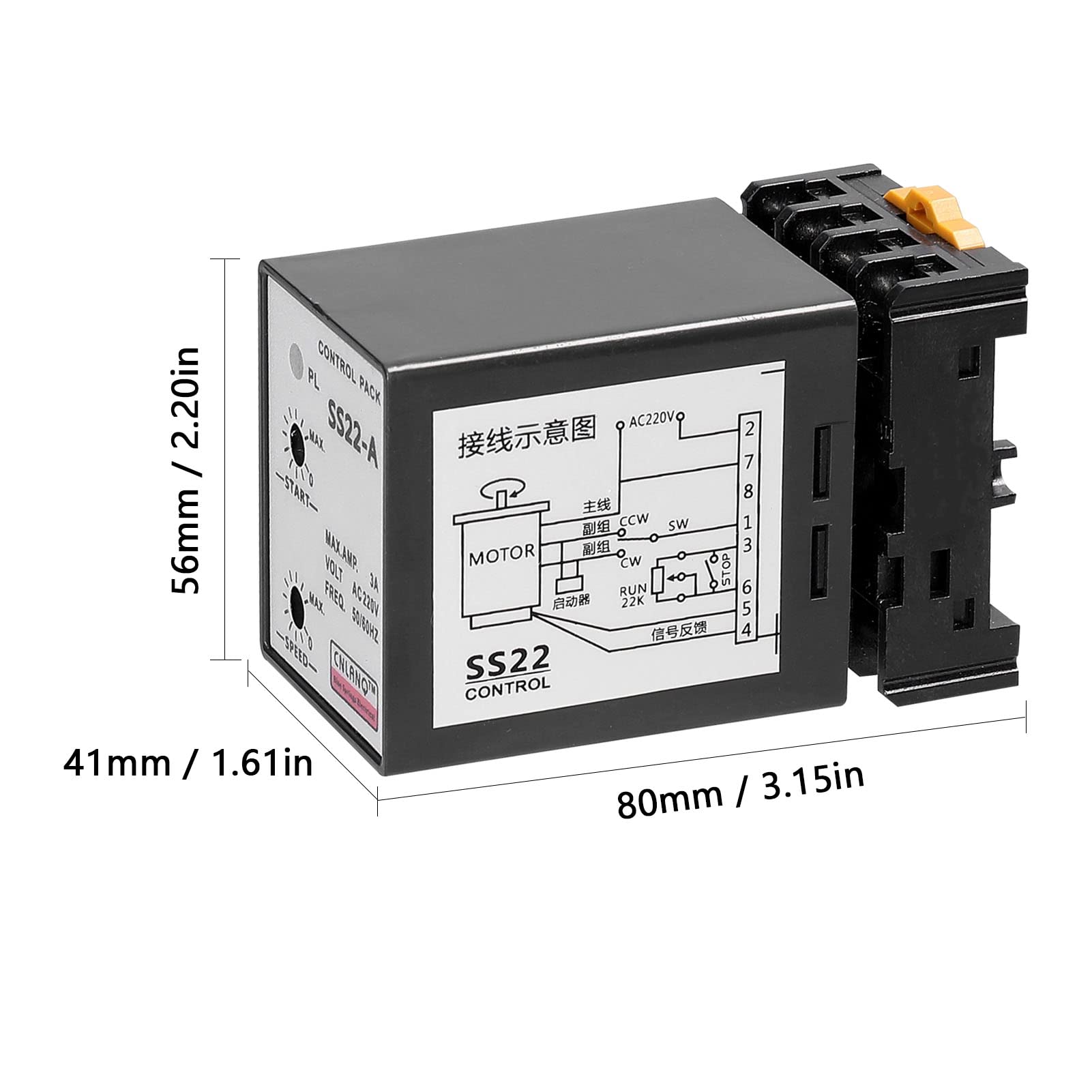 Irovami SS22-A 6-250W AC220V 3A 50/60Hz Speed Controller Motor