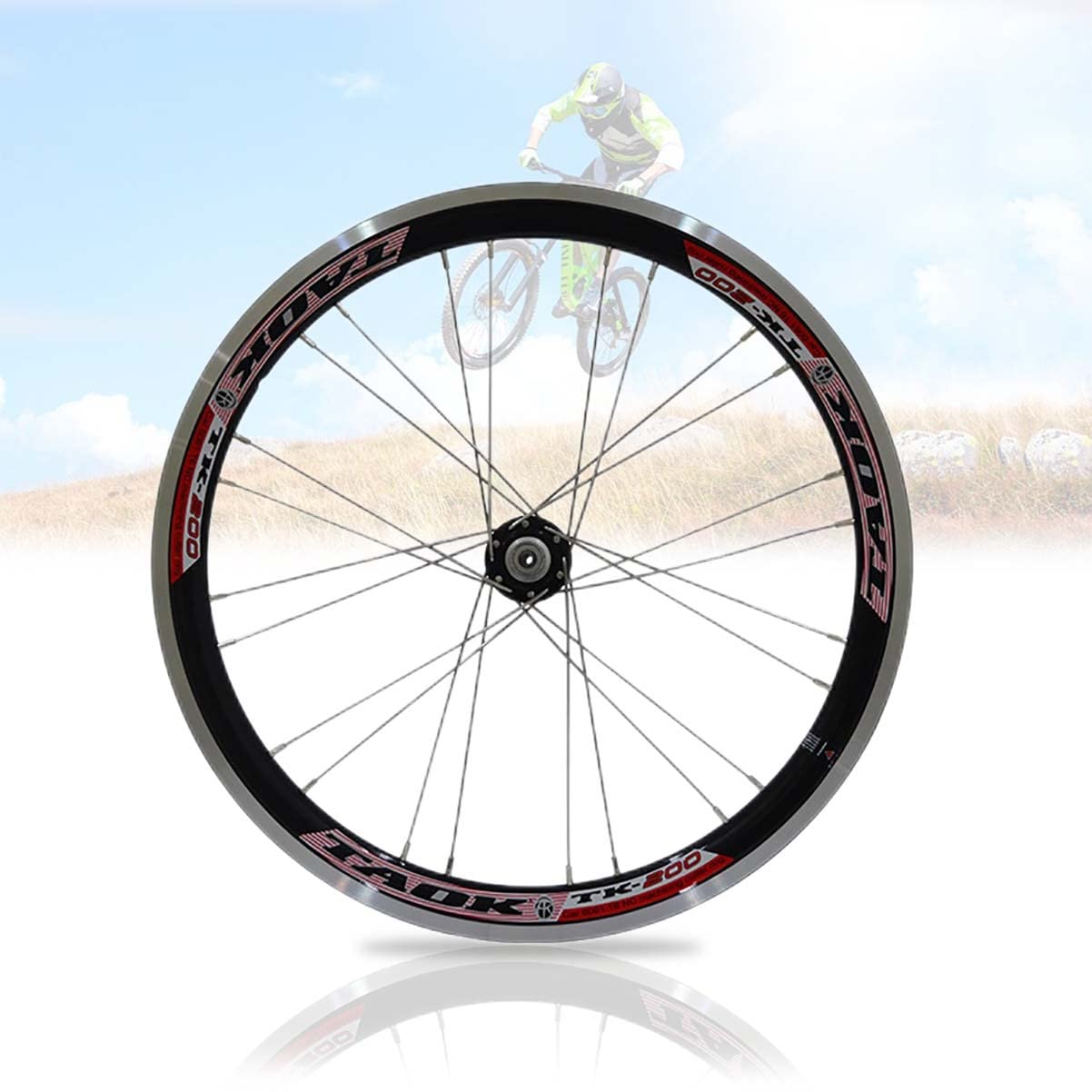 Amazon.co.jp: BMX フロントホイール 20インチ Vブレーキ 24H