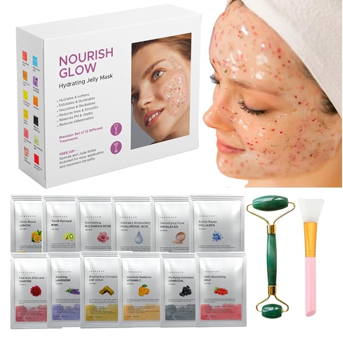 Buy Jelly Face Mask for Facials 12 Flavors Hydrating & Brightening