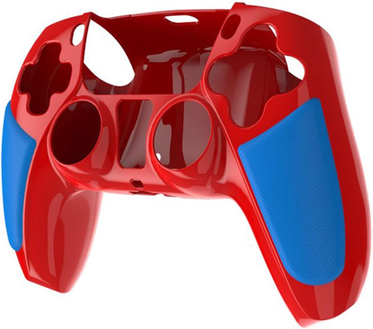 TASLAR PS5 Controller Skin Anti-Slip Thicken Silicone Protective Cover Case Grip for Sony Playstation 5 Dualsense Controller (Red Blue)