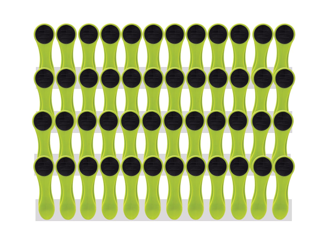 48 Clothes Pegs with Spiral Springs and Soft Grip Soft Grip Soft Touch Green Anthracite