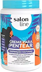 Salon Line, Creme de Pentear, Definição Natural, Vegano - Para Cabelos Ondulados e Cacheados, 1kg