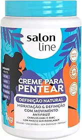 Salon Line, Creme de Pentear, Definição Natural, Vegano - Para Cabelos Ondulados e Cacheados, 1kg