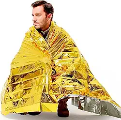 Cobertor Aluminizado Manta Térmica Emergencial 160x210cm – Retém até 90% do Calor Corporal, Reutilizável, Leve e Compacto
