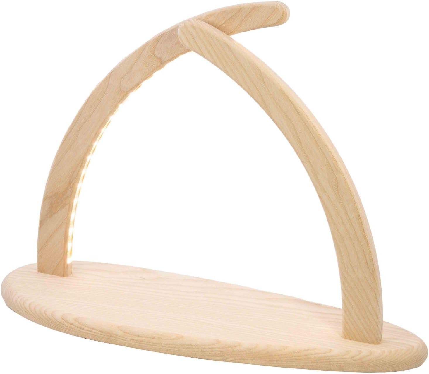 LED pointed arch Christmas arch Christmas decoration candle arch light arch window lighting from the Ore Mountains 43 x 33 cm ash empty arch