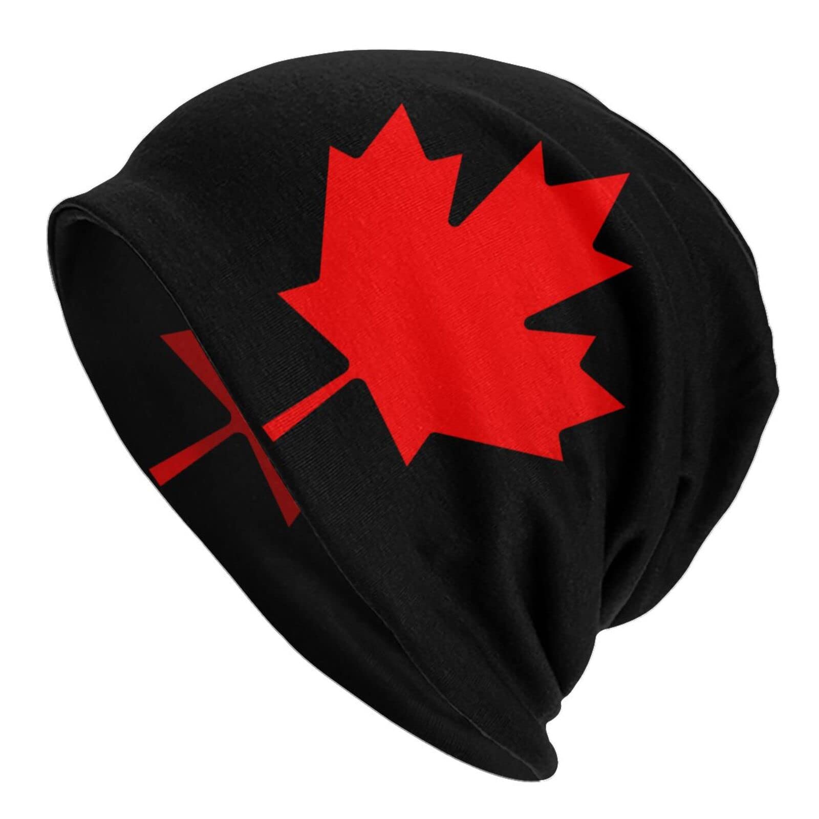 934 Unisex Beanie Hat 3158 Beanie Canada Maple Leaf Knit Cuffed Winter Hat Slouchy Winter Hats Stretchy Thermal Hat For Hiking Guys Cycling