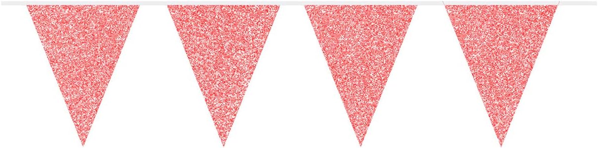 Folat 60236 Rose Gold Glitter Bunting Garland-6 m