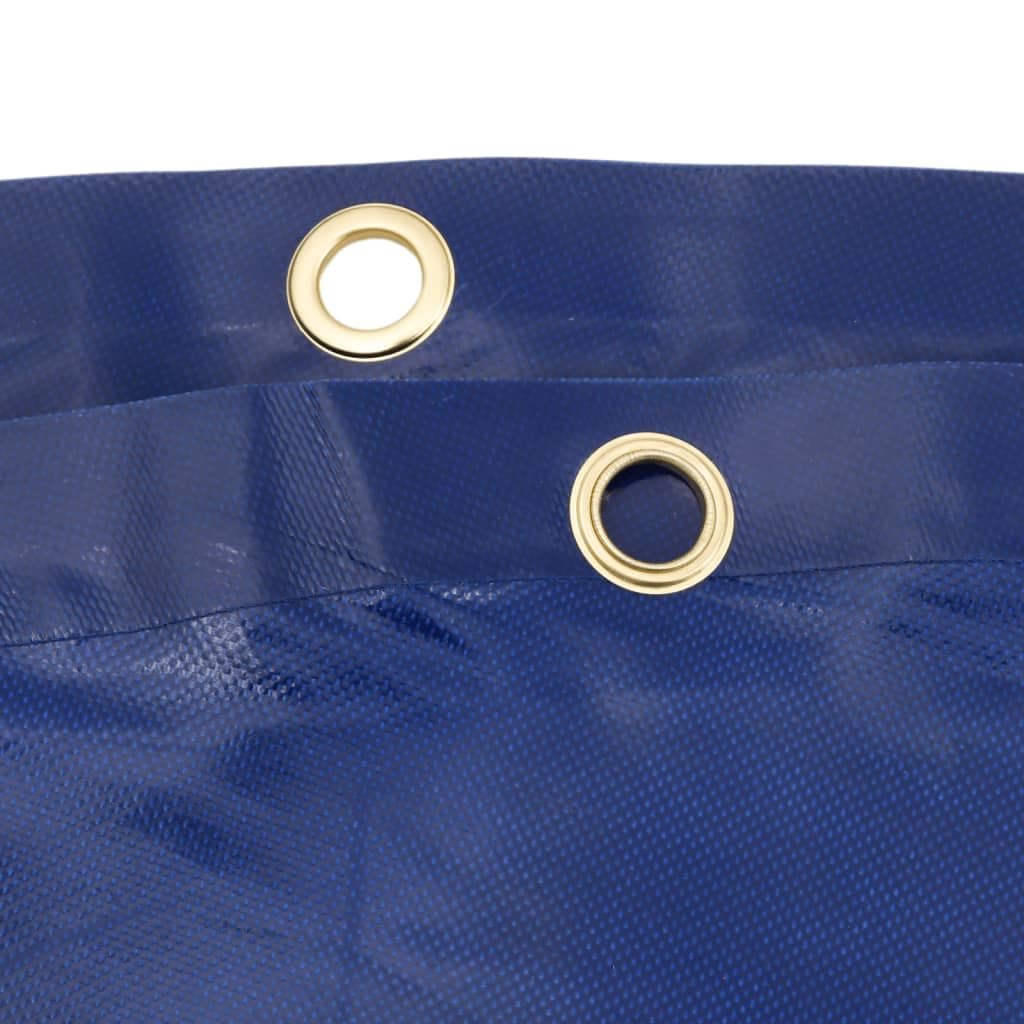 Telone blu, 5 x 8 m, in tela con rivestimento in PVC, 650 g/m², resistente alle intemperie, agli strappi, ai raggi UV, con occhielli in metallo, per giardino, campeggio, auto, rimorchio