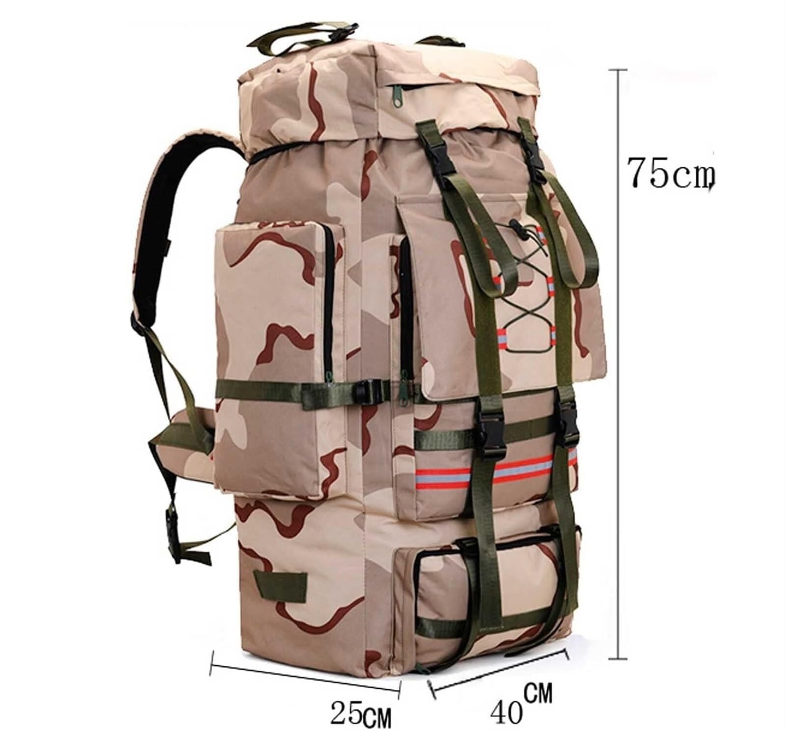 Plecak turystyczny o dużej pojemności 130 l | plecak kempingowy | sprzęt survivalowy
