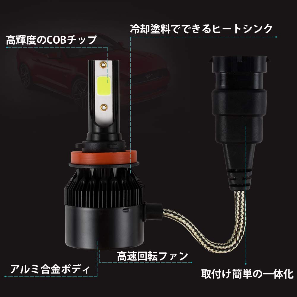 Amazon | Catland LEDフォグランプ H8 H9 H11 H16 レモンイエロー
