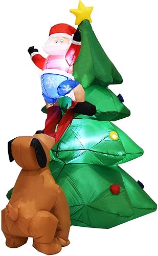 Miniatura 9 de Tangkula - Árbol de Navidad inflable con cajas de regalo, para interiores y exteriores, jardín o decoración familiar