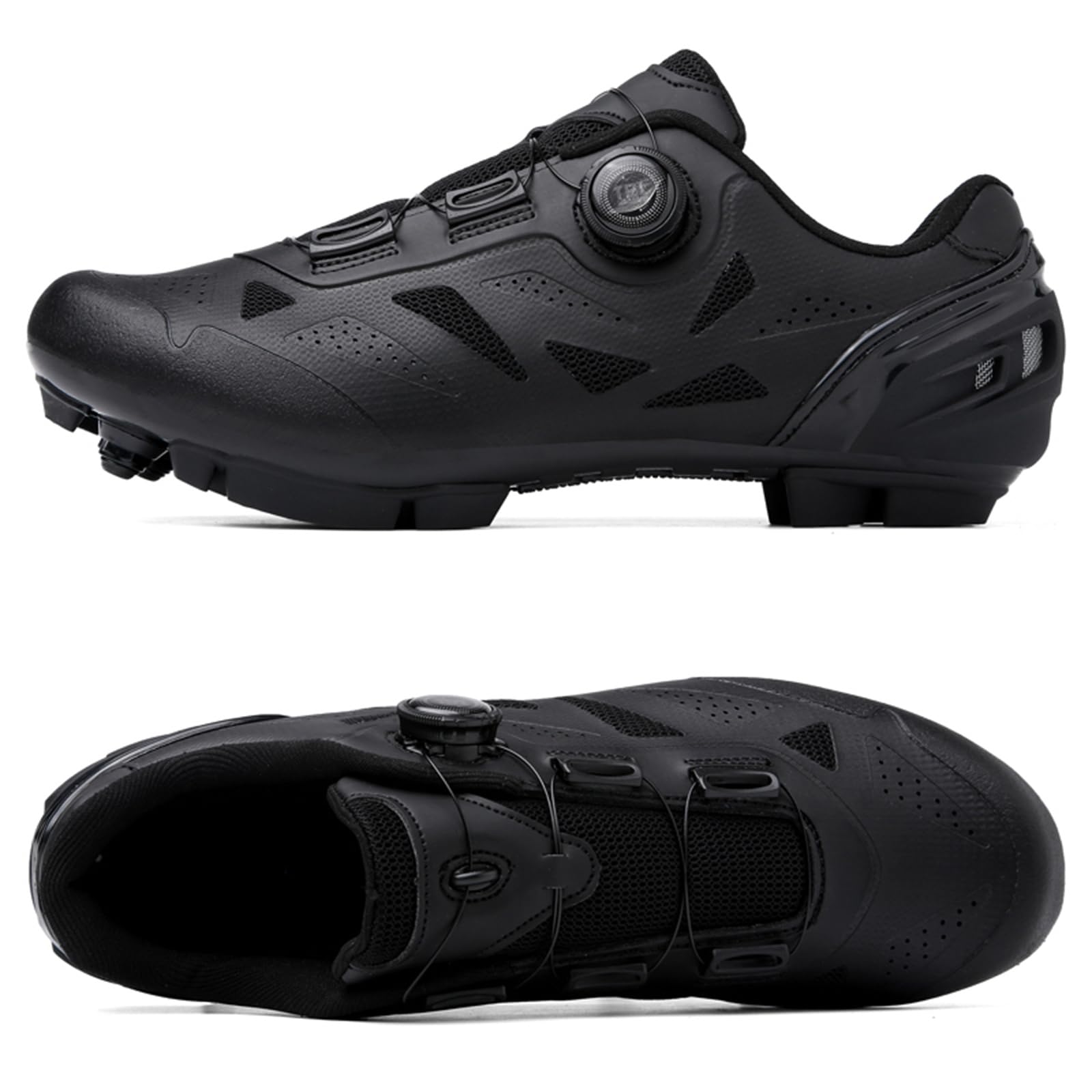 JiuQing Męskie buty do jazdy na rowerze górskim Buty do jazdy na rowerze górskim MTB kompatybilne z blokami SPD z 2 śrubami do jazdy w pomieszczeniach