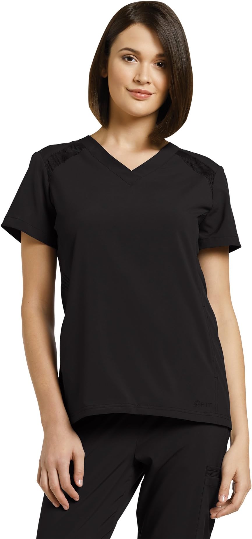 White Cross 746 Women's Quick Dry Comfy V-Neck Scrub Top with 2 Pockets and Side Mesh