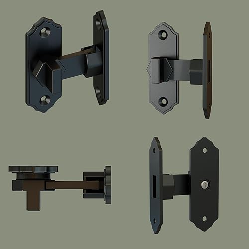 Miniatura 5 de Cerradura de puerta de granero  Cerradura de puerta de bebé de 90 grados para mascotas  Cerradura de puerta de seguridad para el hogar para baño,