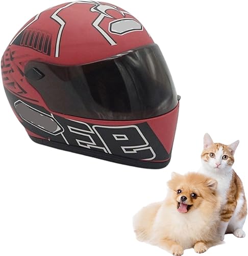 Casco de motocicleta para mascotas, casco de motocicleta de cara completa para perros y gatos, casco de motocicleta para exteriores, para gato,
