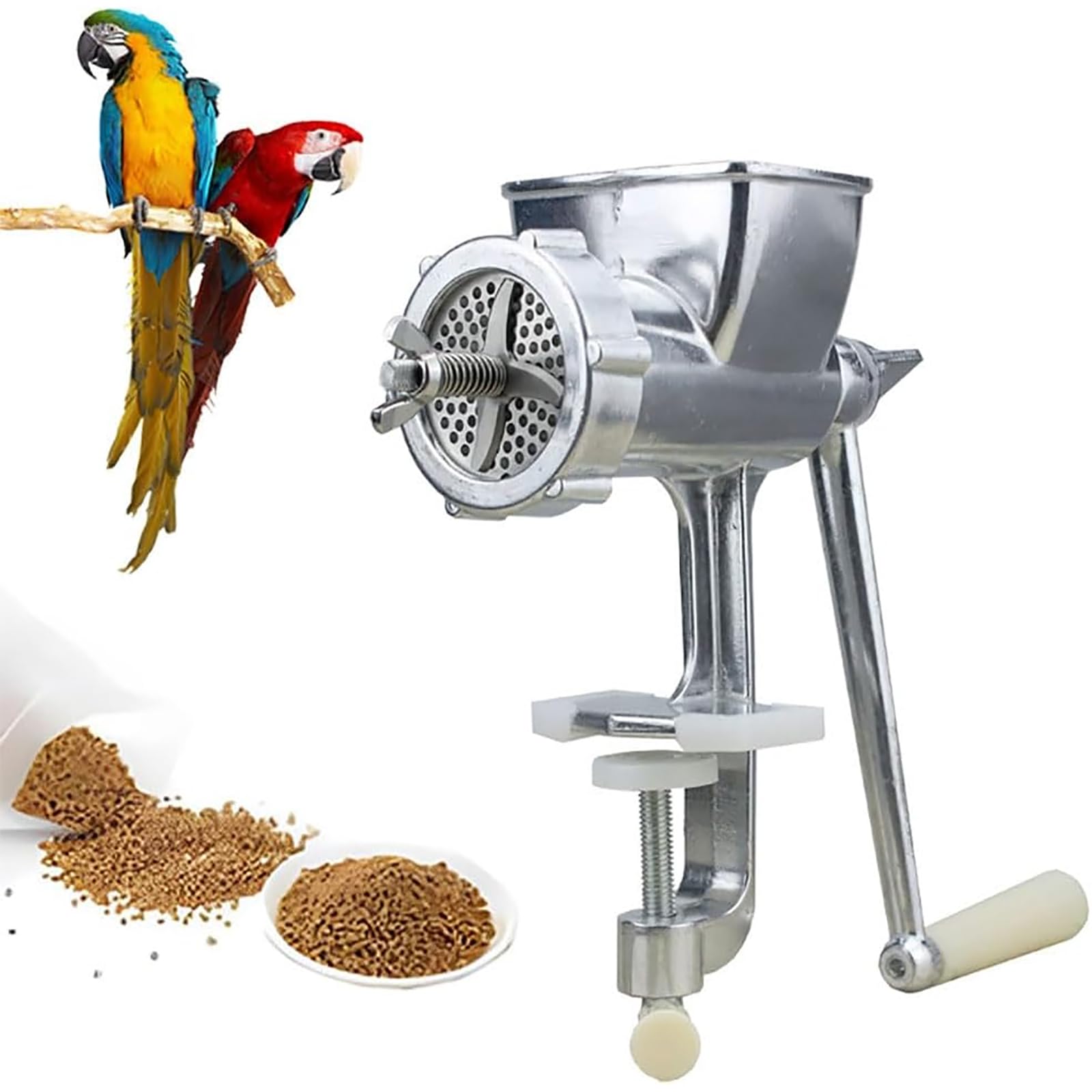 Macchina manuale per pellet per alimenti per animali domestici fatti in casa, facile da pulire, migliore effetto di taglio, ideale per macinare animali domestici e bestiame, diametro stampo pellet 1,5