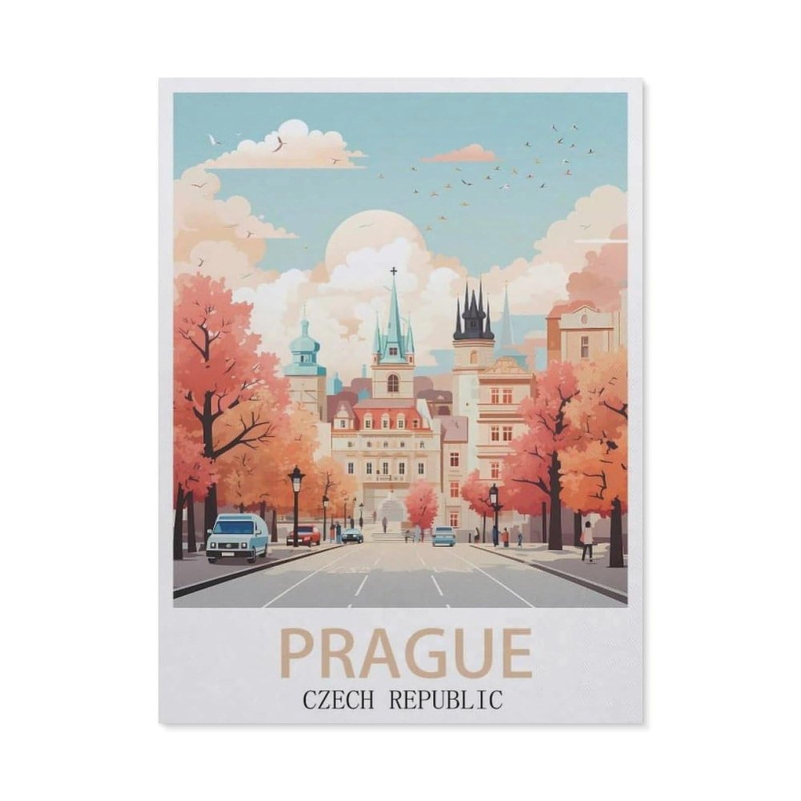 Metal Signs，Prague Czech Republic(30x40cm）
