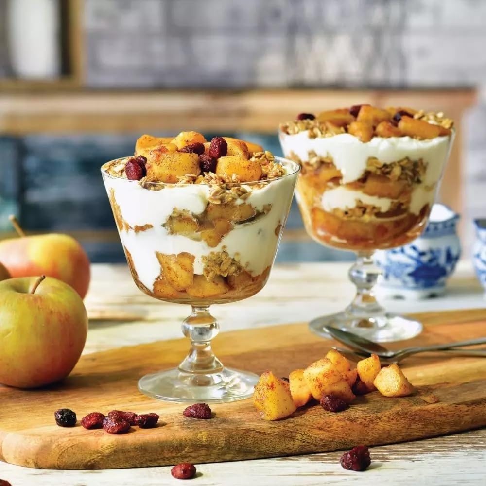 Krosno Coppa Vetro per Dessert, Gelato e Gelatine | 380 ML | Krista Collection | Ideale per la Casa, il Ristorante, Feste e Ricevimenti | Adatto alla Lavastoviglie | Sundae - Ciotola per frutta e dessert, in vetro, per casa, feste e cucina, lavabile in la