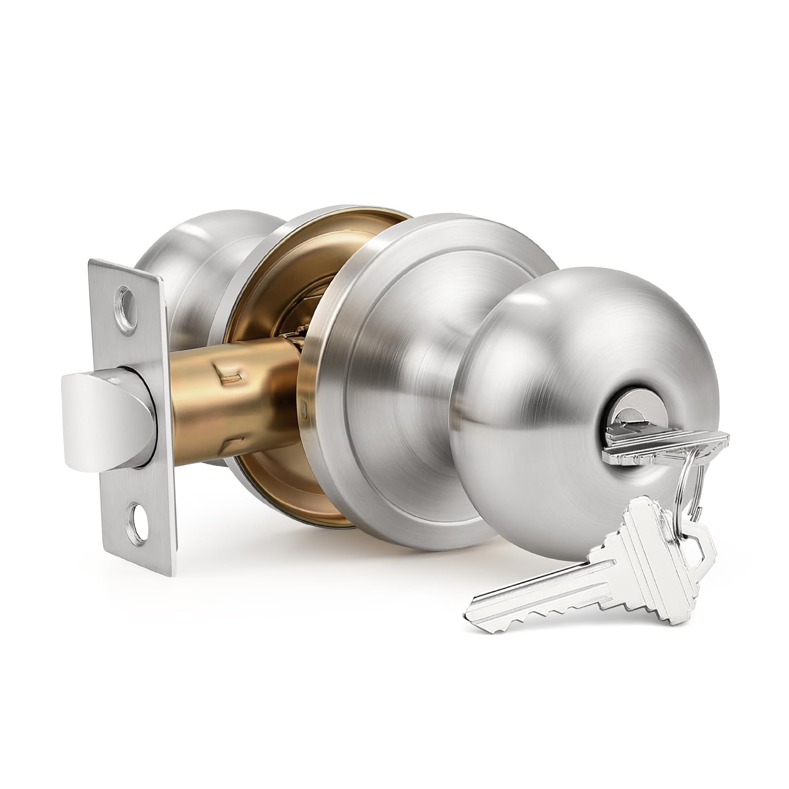 Keyed Entry Door Knob - Secure & Stylish -1