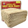 Laying Hen Nest Box Pads Made in USA from Sustainable Aspen Exceslior - 13x13 Nesting Box Liners (12 Pack)