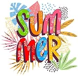 Summer Cross Stitch Pattern: Printable PDF Pattern With Two Kinds of Charts - Color and Black & White (English Edition)