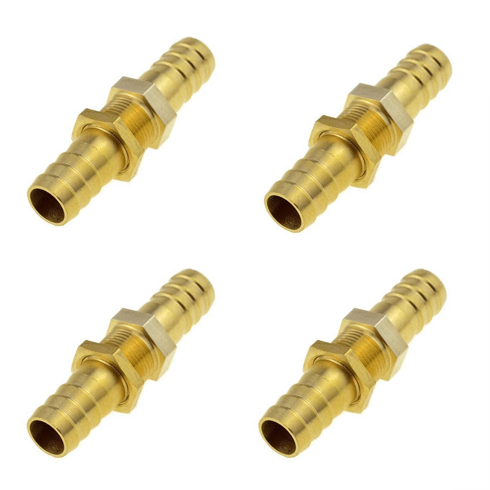 Conector de latón de 6mm recto para mangueras con pasamuros y acoplador de tubería de cobre