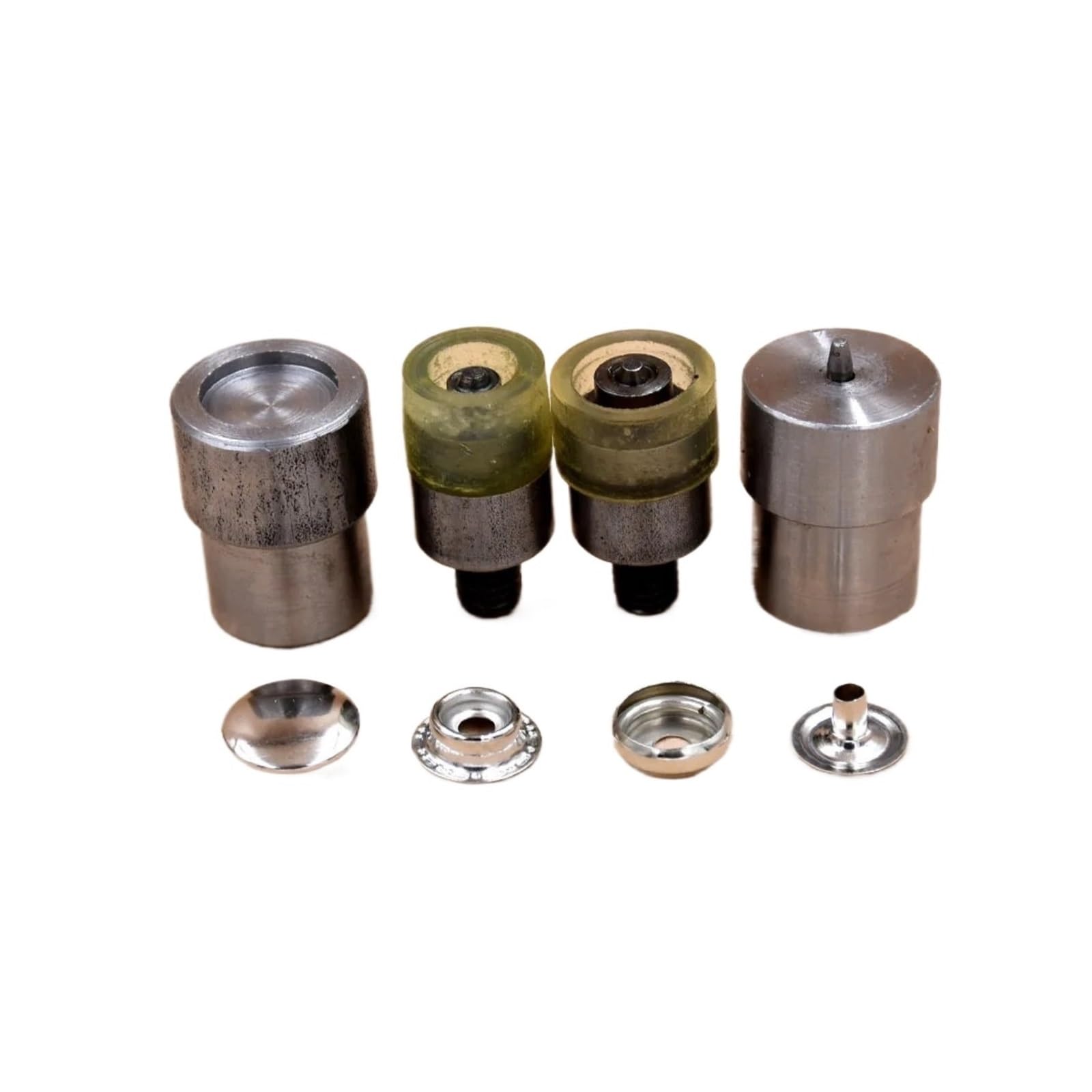 Snap Fasteners Botón Die Troquel de botón a presión 15/12,5/10 mm metal | Máquina de prensa, moldes, troqueles, herramientas de instalación de botones(MOLD and 50 buttons-02,12.5MM)