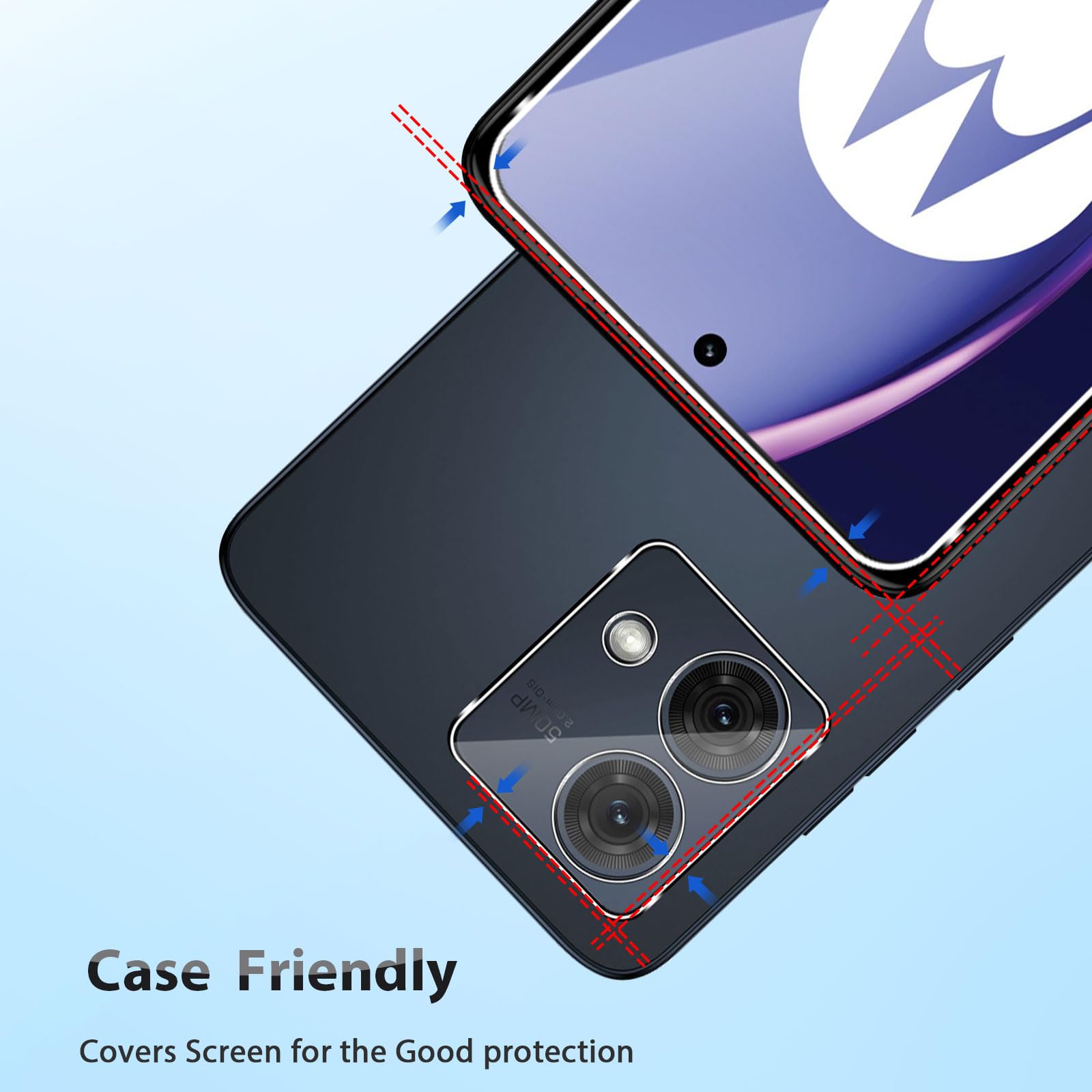 QULLOO Pellicola Vetro Temperato per Motorola Moto G84 5G [2 Pezzi] + Pellicola Lente Fotocamera [2 Pezzi], Durezza 9H Vetro Protezione Anti Graffio Schermo Protettivo
