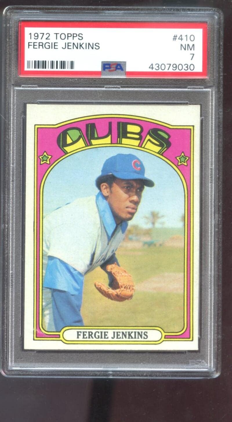 1972 Topps #410 Fergie Jenkins Ferguson Jenkins PSA 7 Graded Baseball Card MLB Chicago Cubs