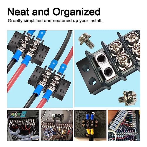 MILAPEAK Bloco de Terminais - Pacote com 2 2 Posições 200 V-450 V 20-30 A Terminais de Parafuso de F