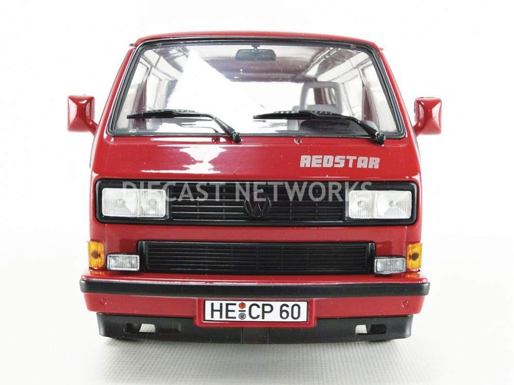 Norev Miniatur Auto 1:18 kompatybilny do oryginalnych Volkswagen T3 Bus Red Star 1992 Rot 188542- Model