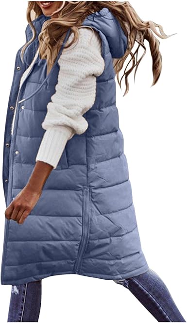 long puffer vest plus size