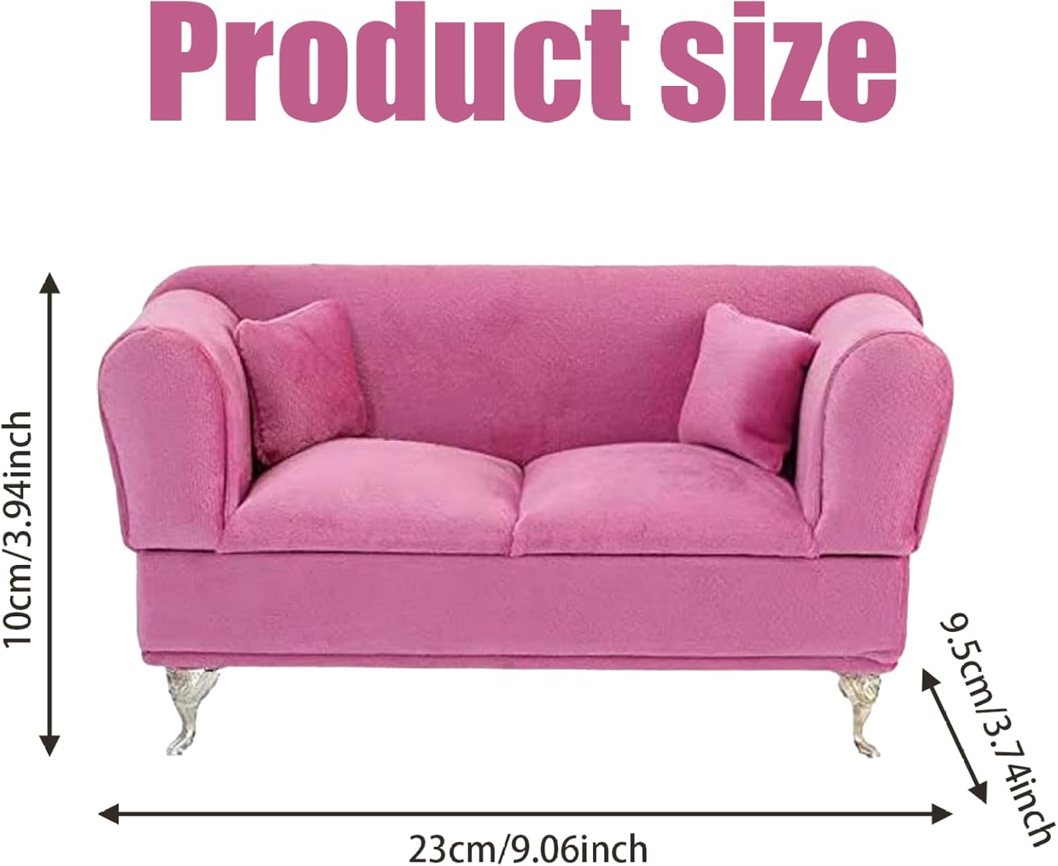 Jewelry Box Compartment Openable Sofa-Shape Sofa Jewelry Box 1/6 Scale Furniture with Mirror Velvet Dustproof Doll Couch with Lid Jewelry Boxes for Women Girls Style 1