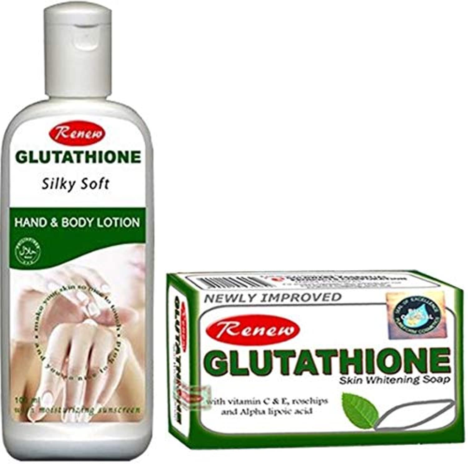 renew glutathione lotion Hand, Body Skin Whitening Soap (Set of 2) Beauty ✨ Glow that speaks before