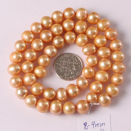 Miniatura 8 de JOE FOREMAN Cuentas de perlas de agua dulce de perlas reales para manualidades y fabricación de hebras completas de 15 pulgadas, Piedra