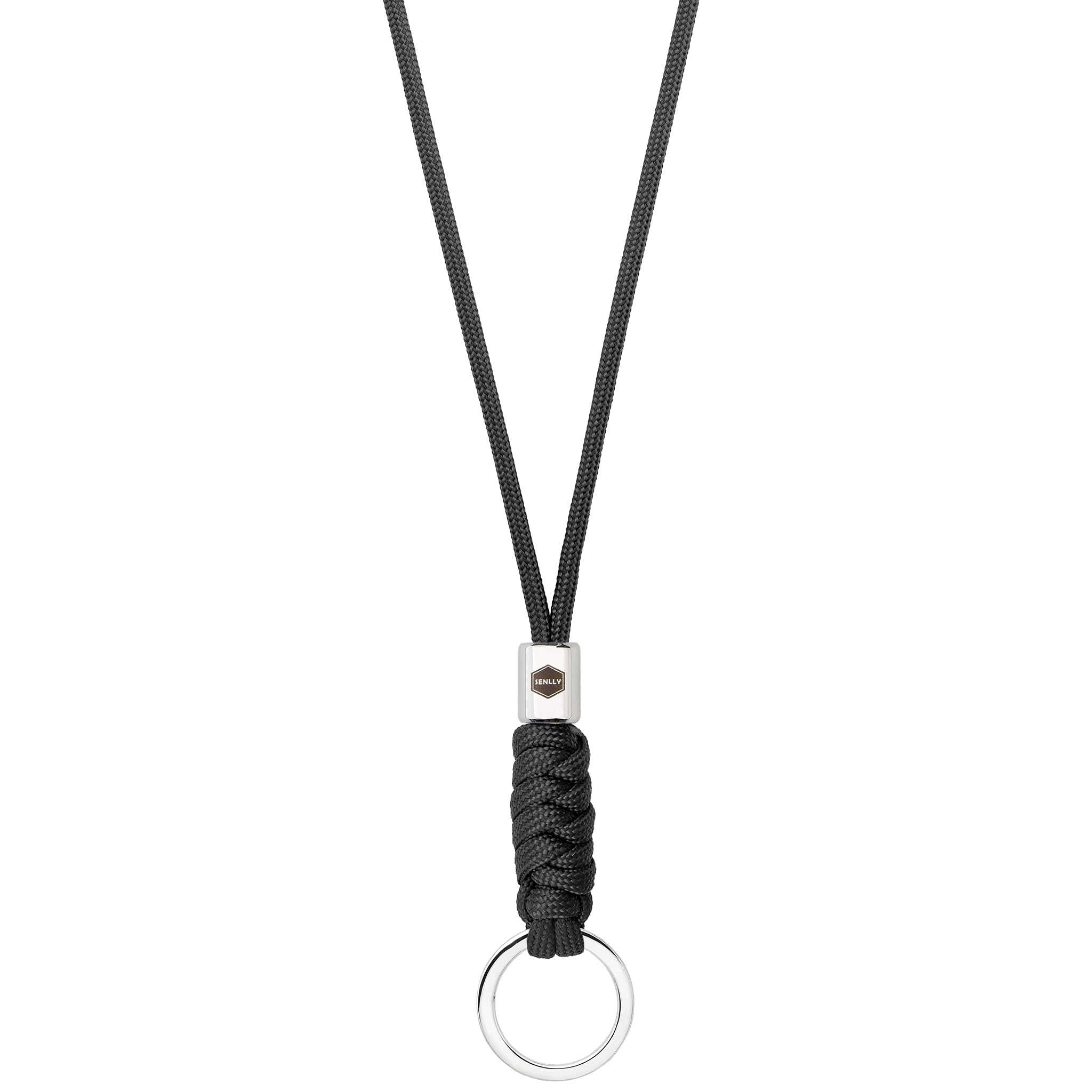 SENLLY Neck Lanyard Keychain for keys, Cell Phone, ID Badge Holder, Paracord Braided Design with Stainless Steel Hardware