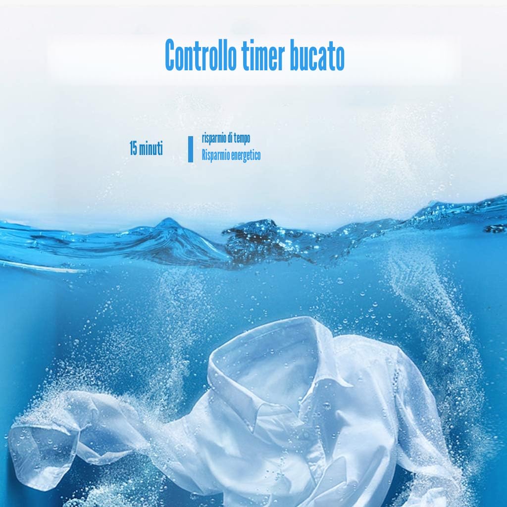 Mini Lavatrice Semiautomatica A Canna Singola di Grande capacità, Design Portatile E Compatto, capacità di Lavaggio Integrata 7KG con Funzione di Cronometraggio