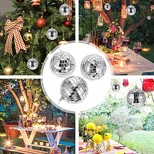 jojofuny 3 Pcs Disco Espelho Bola Esfera Bola Ornamentos Festa Fundo Globo Foto Adereços Redondo Pen
