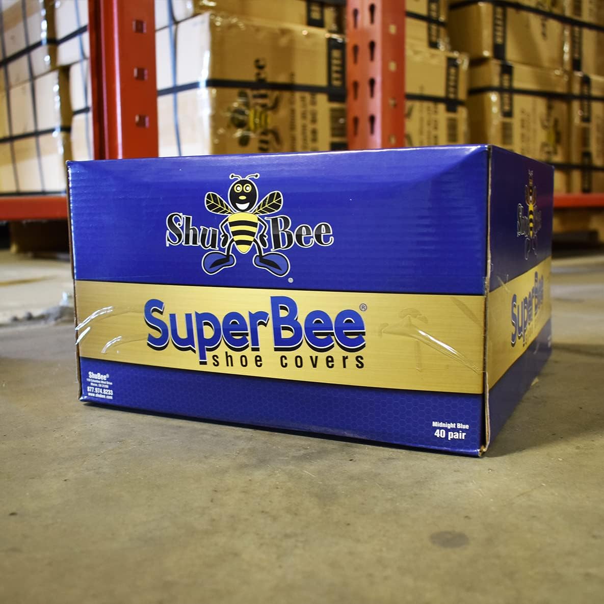 ShuBee® SuperBee® Shoe & Boot Covers, Disposable, Tough Tread® Technology, Skid-Resistant, Durable, Floor Protection–40 Pair